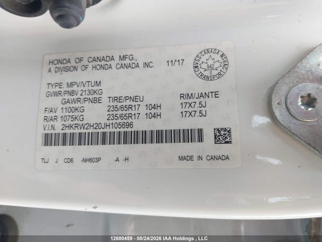 Honda CR-V LX 2018 2HKRW2H20JH105696 Image 19