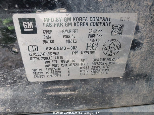 Buick Encore Essence 2017 KL4CJGSM7HB025930 Image 9