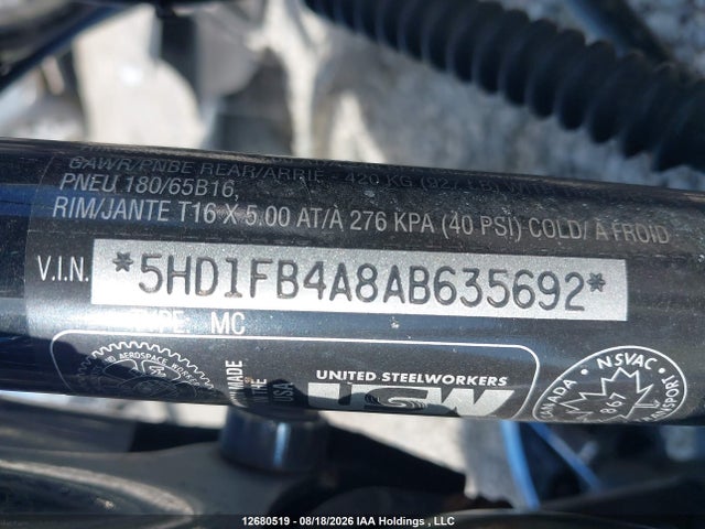 Aukcja sprzedaży 2010 Harley-davidson Flhr, vin: 5HD1FB4A8AB635692, numer aukcji: 12680519