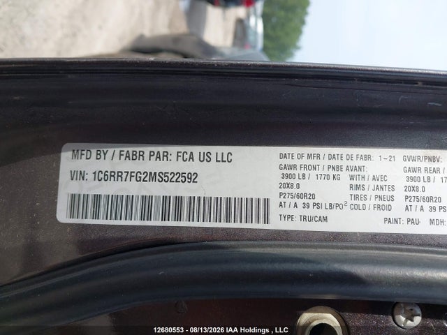 RAM 1500 Classic Tradesman 2021 1C6RR7FG2MS522592 Image 17