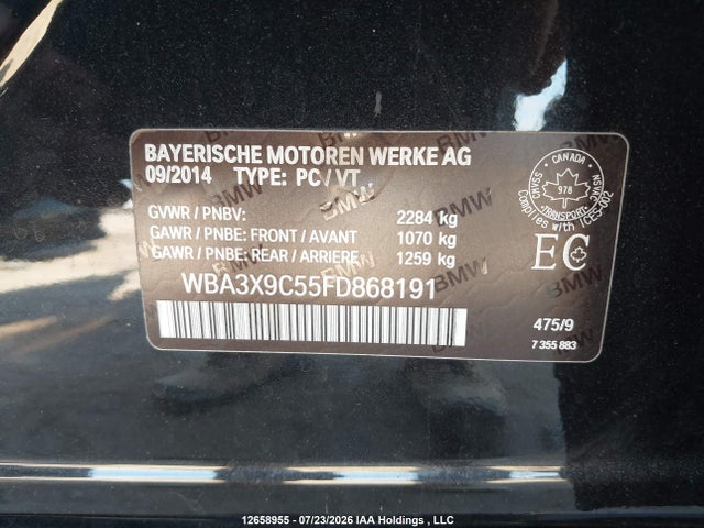 Aukcja sprzedaży 2015 Bmw 335i Gran Turismo Xdrive, vin: WBA3X9C55FD868191, numer aukcji: 12658955
