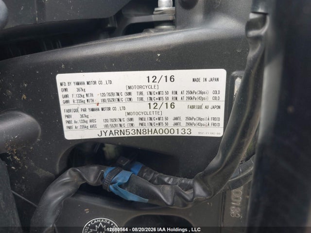 Yamaha FZ09 2017 JYARN53N8HA000133 Image 10