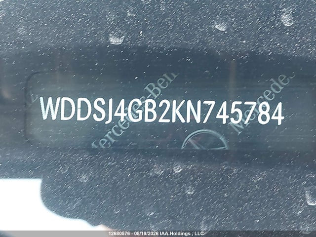 12680576 :رقم المزاد ، WDDSJ4GB2KN745784 vin ، 2019 Mercedes-benz Cla 250 4matic مزاد بيع