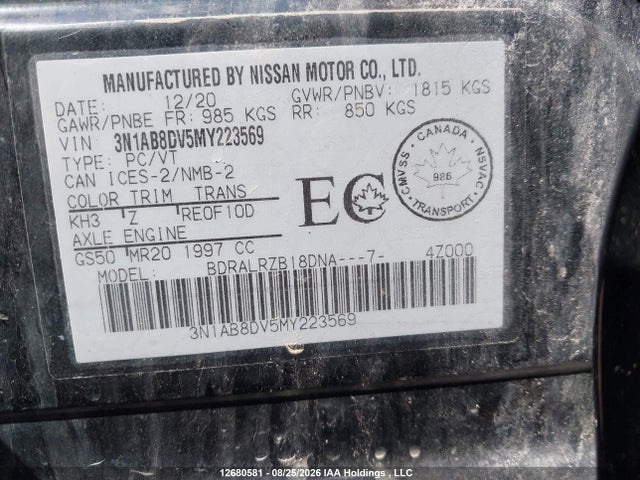 Nissan SENTRA SR 2021 3N1AB8DV5MY223569 Image 9