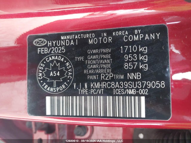 KMHRC8A39SU379058 Hyundai Venue Sel/limited