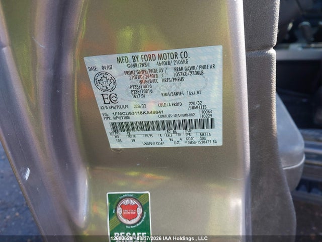 Продажа на аукционе авто 2008 Ford Escape Xlt, vin: 1FMCU93118KA48841, номер лота: 12680629