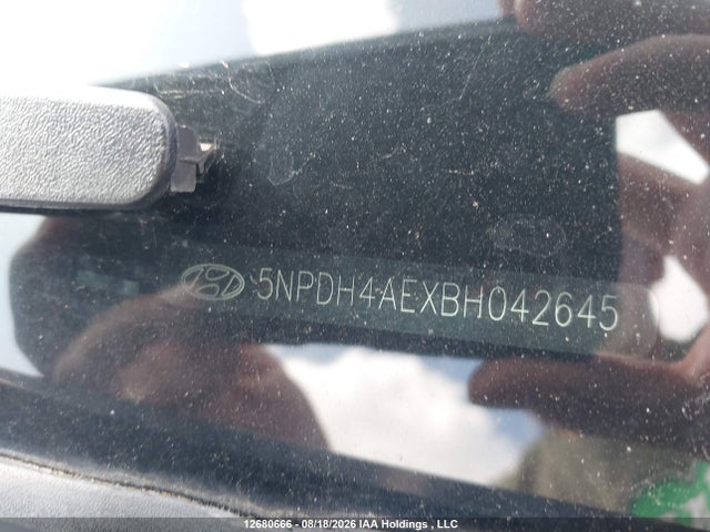 2011 Hyundai Elantra Gl მანქანა იყიდება აუქციონზე, vin: 5NPDH4AEXBH042645, აუქციონის ნომერი: 12680666