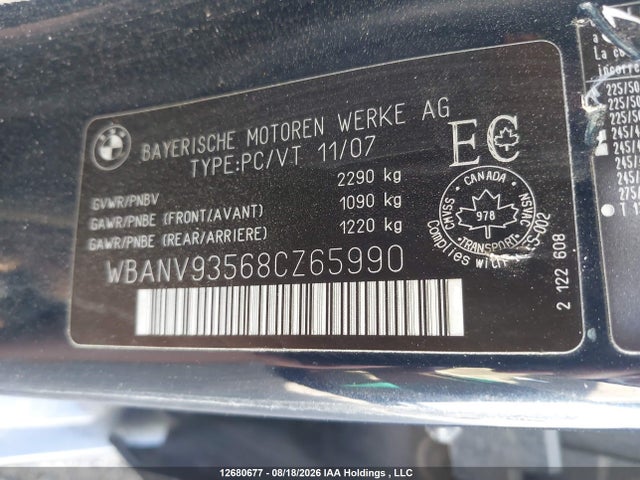 Продажа на аукционе авто 2008 Bmw 535xi, vin: WBANV93568CZ65990, номер лота: 12680677