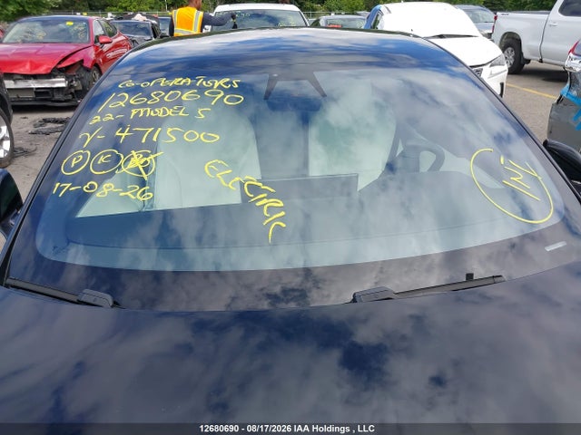 12680690 :رقم المزاد ، 5YJSA1E54NF471500 vin ، 2022 Tesla Model S Awd مزاد بيع