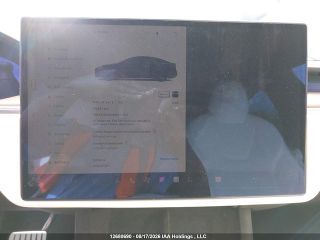 12680690 :رقم المزاد ، 5YJSA1E54NF471500 vin ، 2022 Tesla Model S Awd مزاد بيع