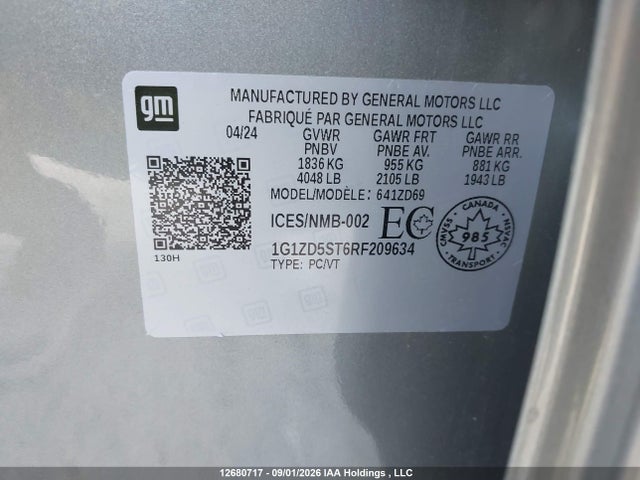 Chevrolet MALIBU LT 2024 1G1ZD5ST6RF209634 Image 9
