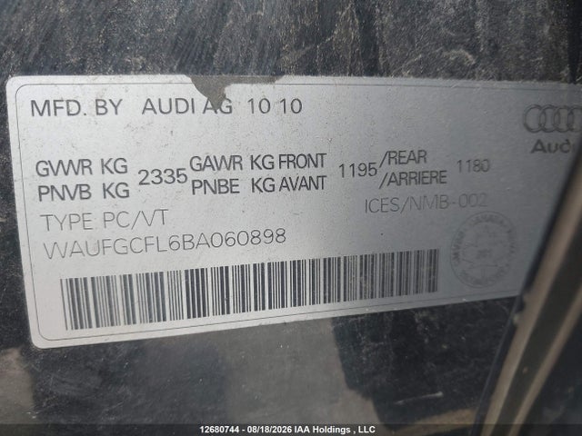 Aukcja sprzedaży 2011 Audi S4 3.0 Premium, vin: WAUFGCFL6BA060898, numer aukcji: 12680744