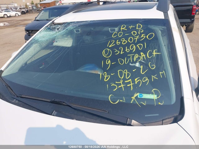 12680750 :رقم المزاد ، 4S4BSDGC1K3326901 vin ، 2019 Subaru Outback 2.5i Touring مزاد بيع