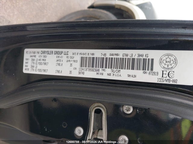 Aukcja sprzedaży 2009 Dodge Ram 1500, vin: 1D3HV18T99S823608, numer aukcji: 12680788