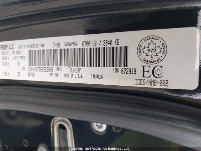 Aukcja sprzedaży 2009 Dodge Ram 1500, vin: 1D3HV18T99S823608, numer aukcji: 12680788