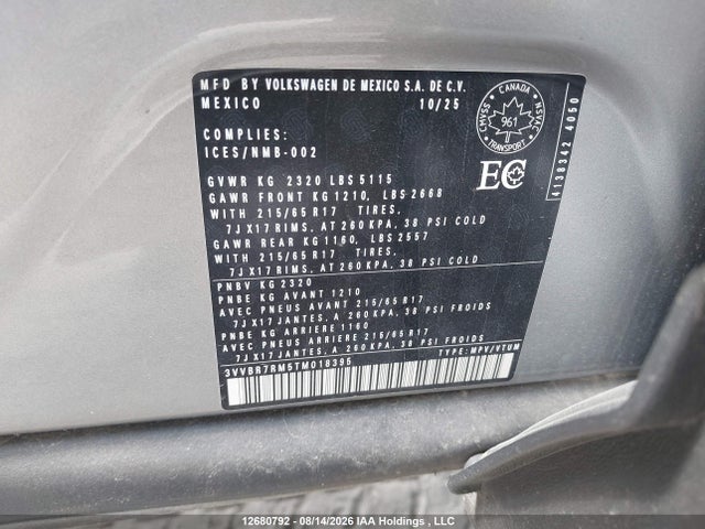 Volkswagen TIGUAN S 2026 3VVBR7RM5TM018395 Image 18