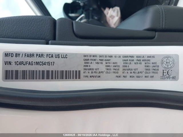Jeep Grand Cherokee Laredo 2021 1C4RJFAG1MC541517 Image 9