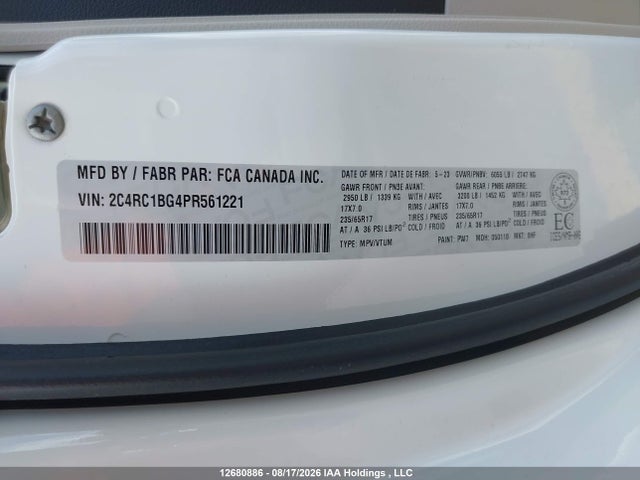 Chrysler Pacifica Touring L 2023 2C4RC1BG4PR561221 Image 18