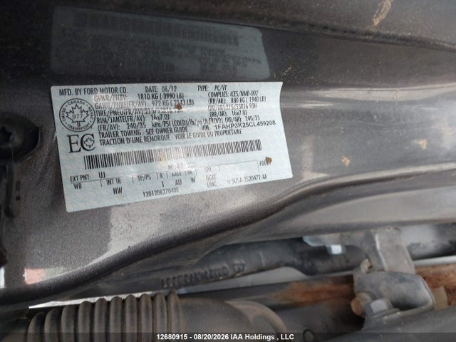Продажа на аукционе авто 2012 Ford Focus Se, vin: 1FAHP3K25CL459208, номер лота: 12680915