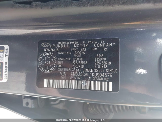 Hyundai Tucson Luxury 2019 KM8J3CAL1KU904579 Image 9