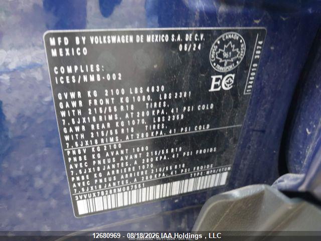 3VVUX7B28RM087551 Volkswagen Taos 1.5t Se
