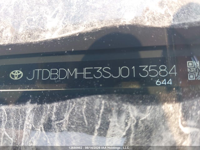 Продаж на аукціоні авто 2025 Toyota Corolla Le/se, vin: JTDBDMHE3SJ013584, номер лоту: 12680982