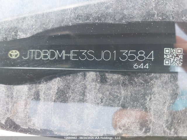 Продаж на аукціоні авто 2025 Toyota Corolla Le/se, vin: JTDBDMHE3SJ013584, номер лоту: 12680982