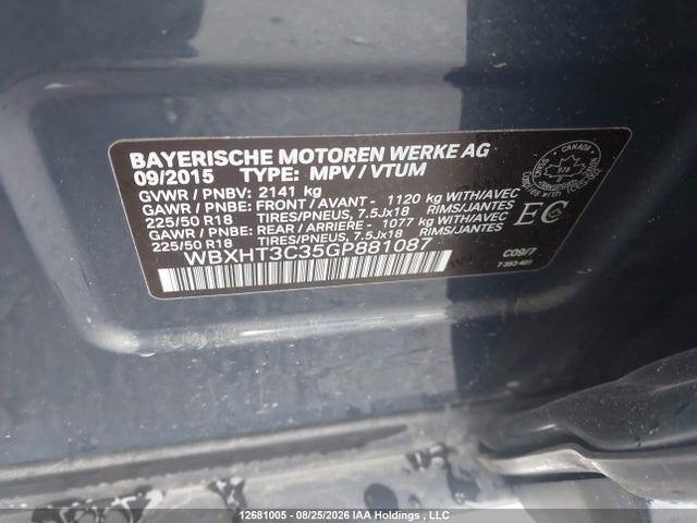 BMW X1 Xdrive28i 2016 WBXHT3C35GP881087 Image 19