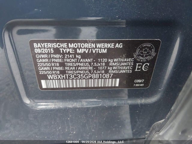 BMW X1 Xdrive28i 2016 WBXHT3C35GP881087 Image 9