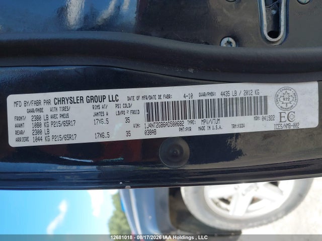 2010 Jeep Patriot Sport მანქანა იყიდება აუქციონზე, vin: 1J4NT2GB6AD580682, აუქციონის ნომერი: 12681018