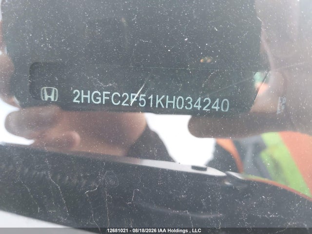 Honda Civic Lx 2019 2HGFC2F51KH034240 Image 20