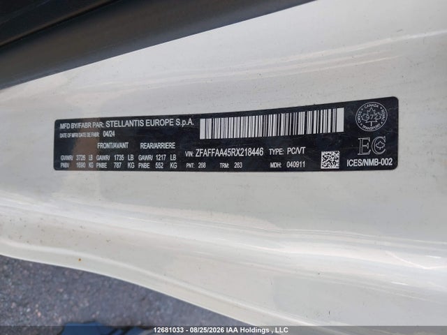 Fiat 500 E Red 2024 ZFAFFAA45RX218446 Image 9
