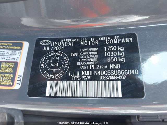 Продажа на аукционе авто 2025 Hyundai Elantra Luxury, vin: KMHLN4DG5SU866040, номер лота: 12681042