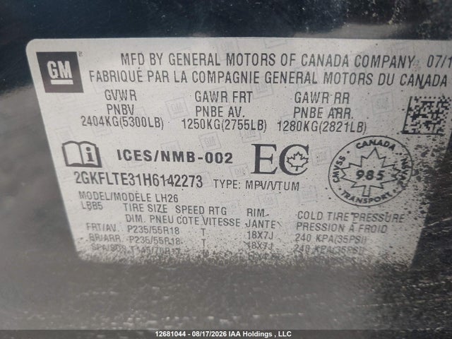 2GKFLTE31H6142273 GMC Terrain Sle-2