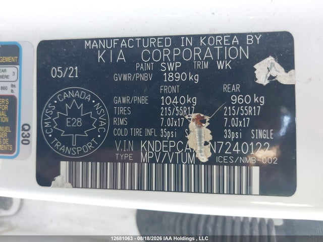 KIA Seltos Lx 2022 KNDEPCAA5N7240122 Image 9