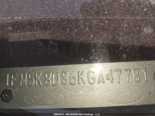 1FM5K8D86KGA47781 Ford EXPLORER XLT