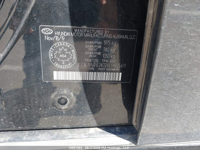 5NPEJ4J26LH005611 Hyundai Sonata Sport