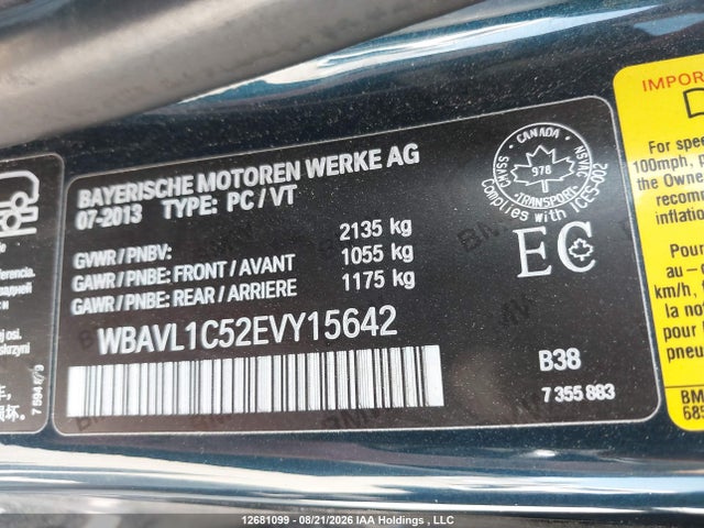 WBAVL1C52EVY15642 BMW X1