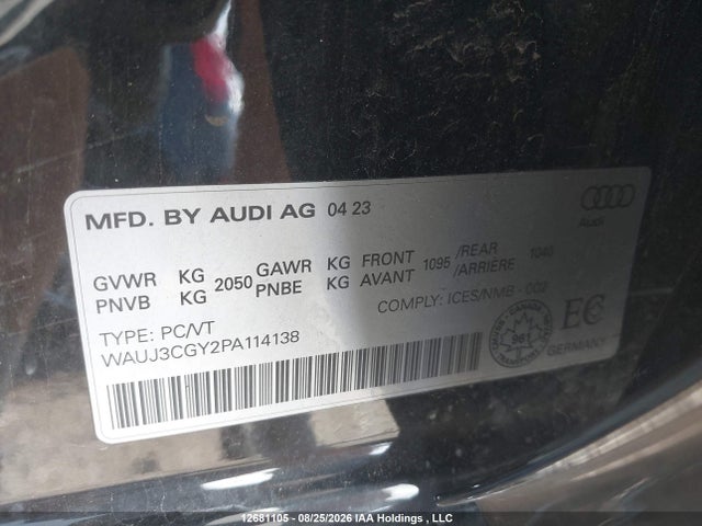 WAUJ3CGY2PA114138 Audi S3