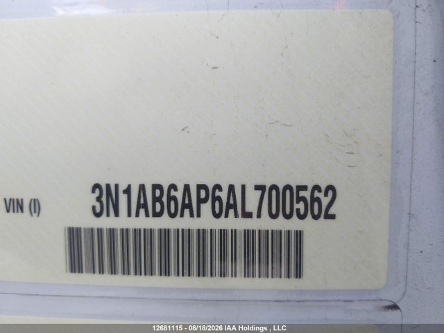 Продаж на аукціоні авто 2010 Nissan Sentra, vin: 3N1AB6AP6AL700562, номер лоту: 12681115