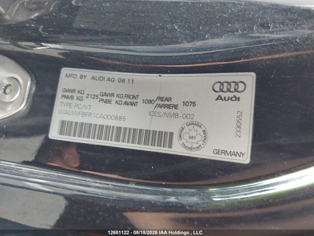 Aukcja sprzedaży 2012 Audi A5 2.0t Premium Plus, vin: WAUWFBFR1CA000885, numer aukcji: 12681122