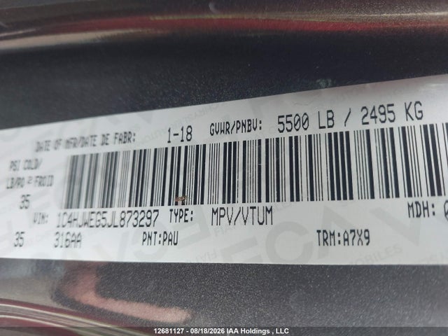 1C4HJWEG5JL873297 Jeep Wrangler Jk Unlimited Sahara