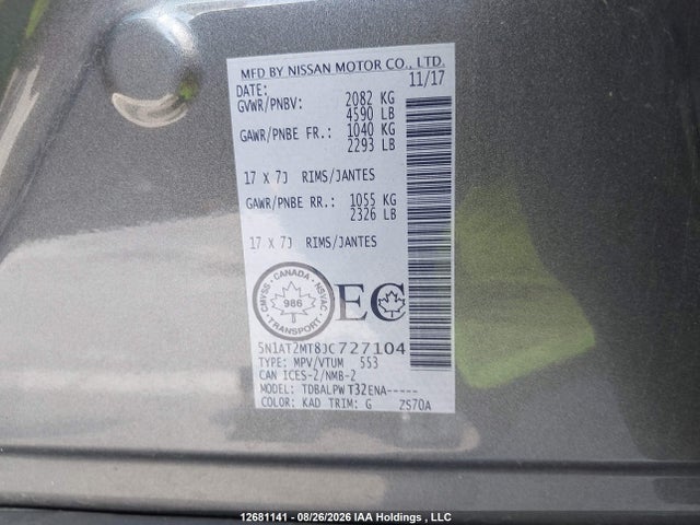 Nissan Rogue 2018 5N1AT2MT8JC727104 Image 19