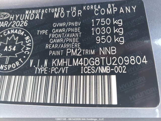 2026 Hyundai Elantra Preferred მანქანა იყიდება აუქციონზე, vin: KMHLM4DG8TU209804, აუქციონის ნომერი: 12681185
