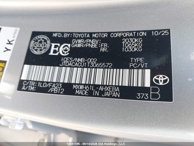 JTDACACU1T3065572 Toyota Prius Plug-in Hybrid Se