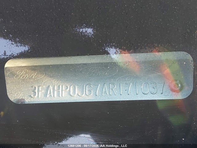 2010 Ford Fusion Sel მანქანა იყიდება აუქციონზე, vin: 3FAHP0JG7AR171037, აუქციონის ნომერი: 12681206