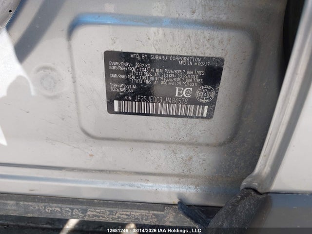 JF2SJEDC3JH484578 Subaru Forester 2.5i Convenience