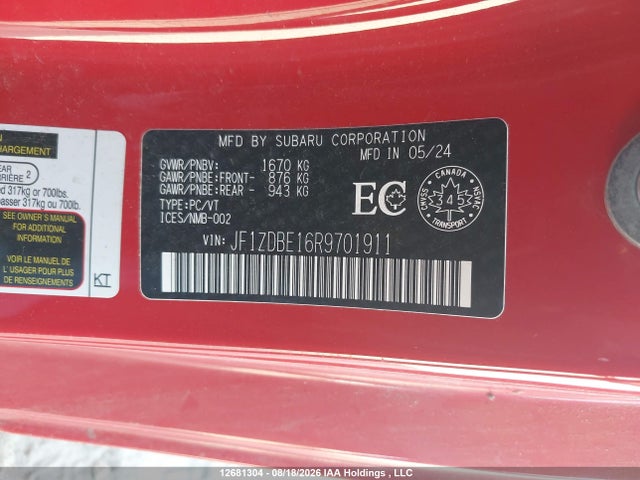 Subaru Brz Sport-tech 2024 JF1ZDBE16R9701911 Image 9