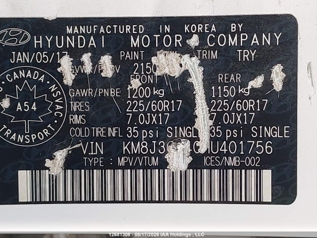 Hyundai TUCSON SE 2017 KM8J3CA40HU401756 Image 9
