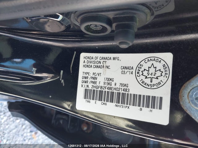 2HGFB2F48EH021483 Honda Civic Lx